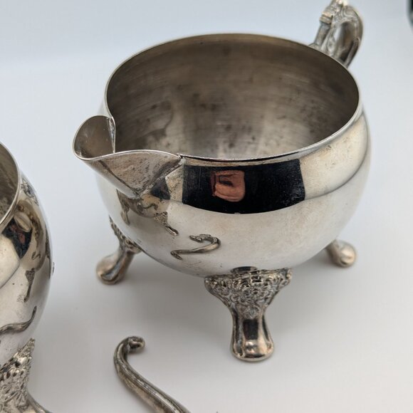 Title: Ranleigh Elegance Silver Plated Milk Jug & Sugar Bowl Set – Handle Repair - Picture 2 of 7